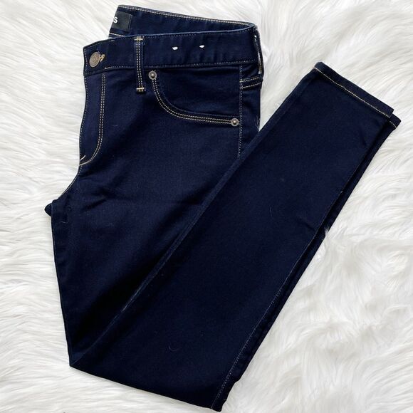 Express Low Rise Legging Jeans Dark Wash Size 6 Short - Picture 1 of 5